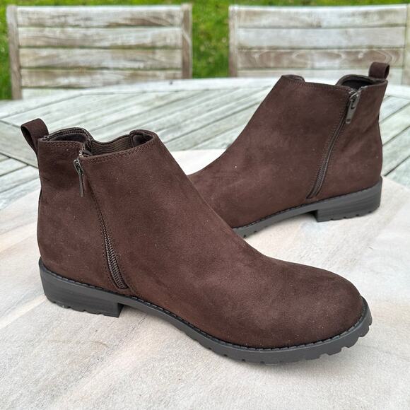 Sonoma Goods For Life® Cilantro Womens Ankle Boots Size 8.5 Cognac Brown New - Picture 5 of 15